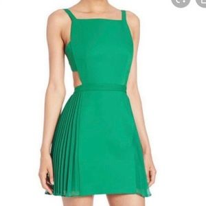 BCBG MaxAzria Open Back Green Emerald Short Dress